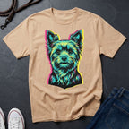 Yorkie Pop Art Shirt, Warhol Style Yorkshire Terrier Tee, Streetwear Misprint Graphic, Comfort Colors 1717, Dog Lover Gift