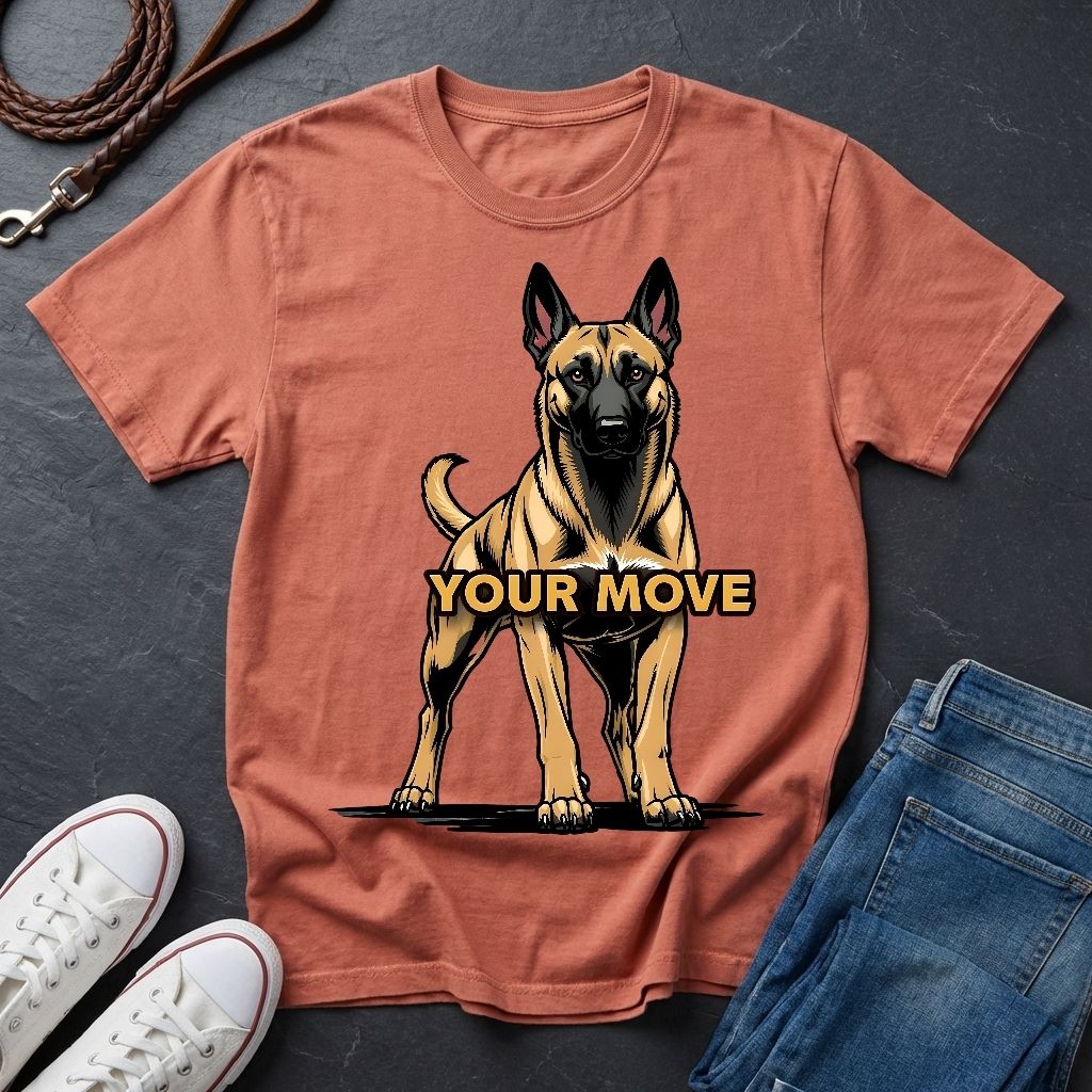Belgian Malinois T-Shirt - Funny K9 Handler Gift - Your Move Guard Dog - Comfort Colors 1717