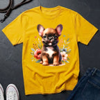 French Bulldog Floral T-Shirt — Cute Puppy Comfort Colors Design