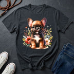 French Bulldog Floral T-Shirt — Cute Puppy Comfort Colors Design