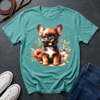 French Bulldog Floral T-Shirt — Cute Puppy Comfort Colors Design