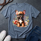 French Bulldog Floral T-Shirt — Cute Puppy Comfort Colors Design