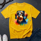 Dachshund Graphic Pop Art Shirt — Colorful 4-Panel Sausage Dog Tee — Comfort Colors 1717