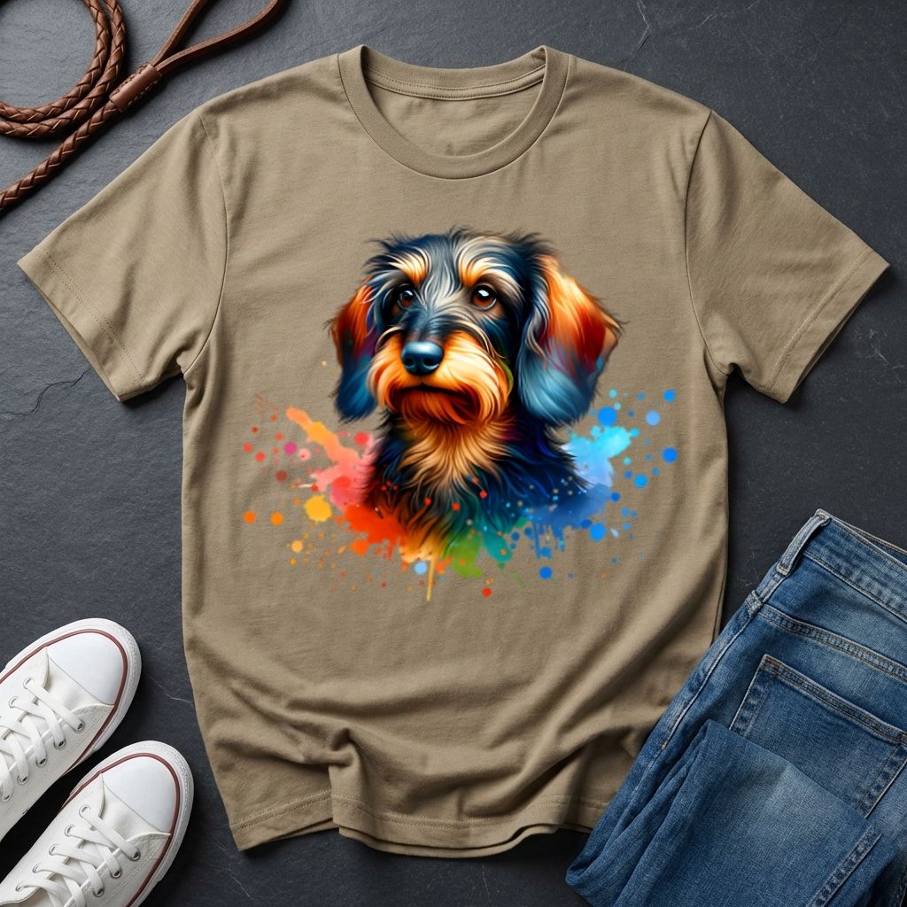 Dachshund Graphic Pop Art Shirt — Colorful 4-Panel Sausage Dog Tee — Comfort Colors 1717