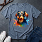 Dachshund Graphic Pop Art Shirt — Colorful 4-Panel Sausage Dog Tee — Comfort Colors 1717