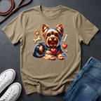 Yorkie 'Love' Graphic Pop Art Shirt — Modern Hearts & Bones Dog Tee