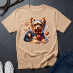 Yorkie 'Love' Graphic Pop Art Shirt — Modern Hearts & Bones Dog Tee