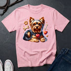 Yorkie 'Love' Graphic Pop Art Shirt — Modern Hearts & Bones Dog Tee
