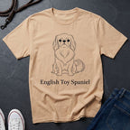 English Toy Spaniel Line Art Shirt — Bold Graphic Pop Art Dog Tee