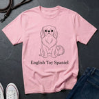 English Toy Spaniel Line Art Shirt — Bold Graphic Pop Art Dog Tee