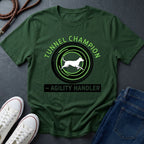 Agility Handler "Tunnel Champion" Shirt — Graphic Art Dog Agility Sport Tee