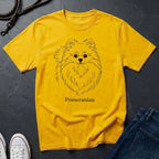 Pomeranian Graphic Pop Art Shirt — Bold Minimalist Line Art Dog Tee — Comfort Colors 1717