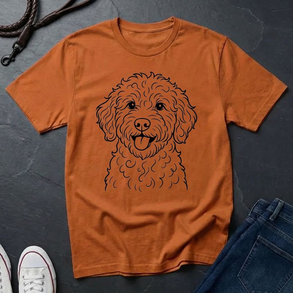 Lagotto Romagnolo Line Art Shirt — Bold Minimalist Curly Dog Tee