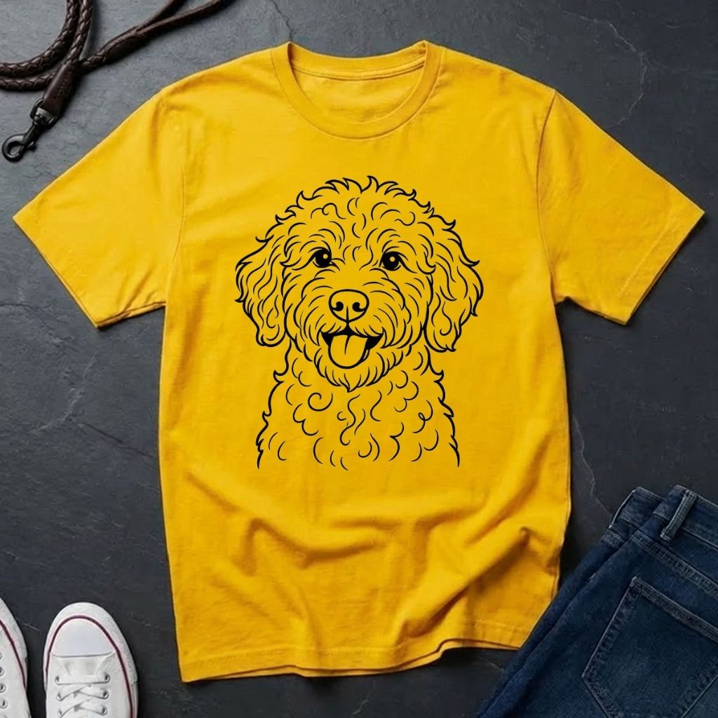 Lagotto Romagnolo Line Art Shirt — Bold Minimalist Curly Dog Tee