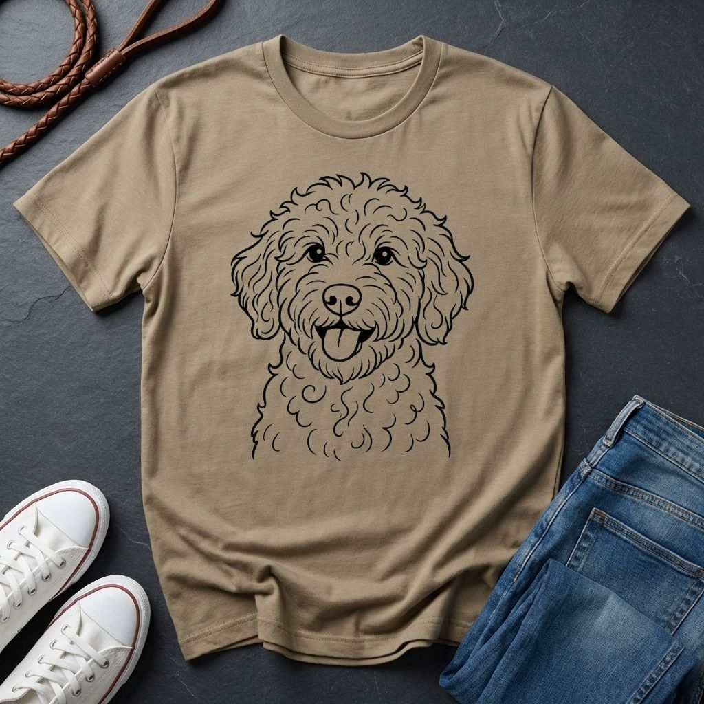 Lagotto Romagnolo Line Art Shirt — Bold Minimalist Curly Dog Tee