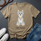 Silky Terrier Graphic Pop Art Shirt — Modern Australian Silky Terrier Tee