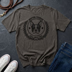 Boston Terrier Heritage Badge Shirt — Loyal Bold True Dog Breed Tee