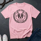 Boston Terrier Heritage Badge Shirt — Loyal Bold True Dog Breed Tee