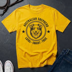 Australian Shepherd Heritage Badge Shirt — Loyal Smart True Dog Tee