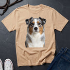 Australian Shepherd Photo-Realistic Shirt — High Detail Blue Merle Portrait Tee