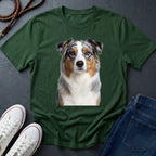 Australian Shepherd Photo-Realistic Shirt — High Detail Blue Merle Portrait Tee