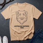 Australian Shepherd Vibes Shirt — Bold Line Art Dog Tee