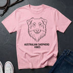 Australian Shepherd Vibes Shirt — Bold Line Art Dog Tee