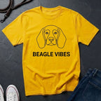 Beagle Vibes Shirt — Bold Minimalist Line Art Dog Tee — Comfort Colors 1717