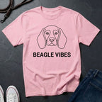 Beagle Vibes Shirt — Bold Minimalist Line Art Dog Tee — Comfort Colors 1717