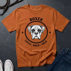 Boxer Dog T-Shirt — 'BOXER' Loyal • Bold • True Vintage Graphic Tee
