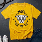 Boxer Dog T-Shirt — 'BOXER' Loyal • Bold • True Vintage Graphic Tee