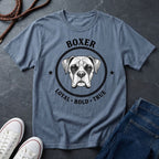 Boxer Dog T-Shirt — 'BOXER' Loyal • Bold • True Vintage Graphic Tee
