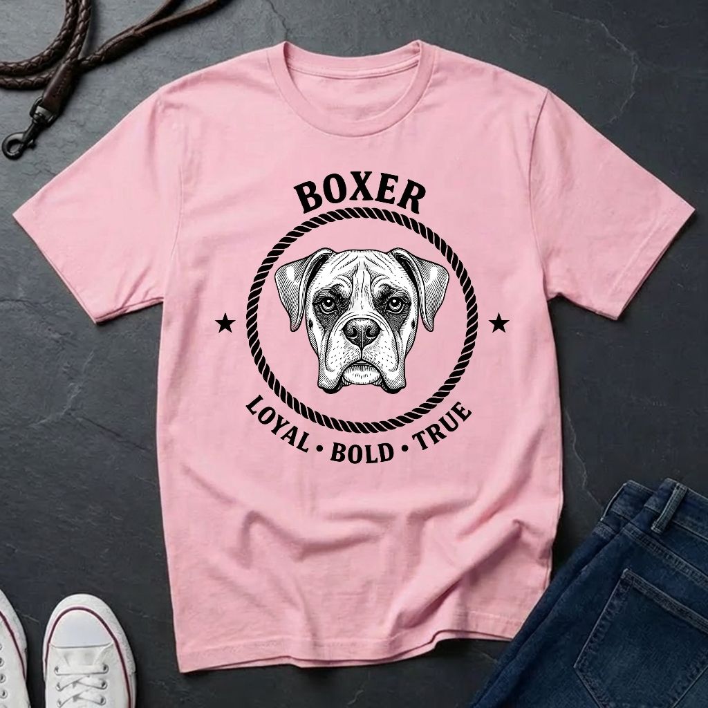Boxer Dog T-Shirt — 'BOXER' Loyal • Bold • True Vintage Graphic Tee