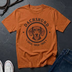 Dachshund Heritage Badge Shirt — Loyal Bold True Dog Breed Tee