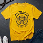 Dachshund Heritage Badge Shirt — Loyal Bold True Dog Breed Tee