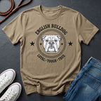 English Bulldog Heritage Badge Shirt — Loyal Tough True Dog Breed Tee