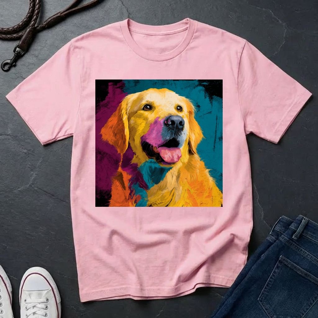 Golden Retriever Graphic Pop Art Tee - Comfort Colors 1717