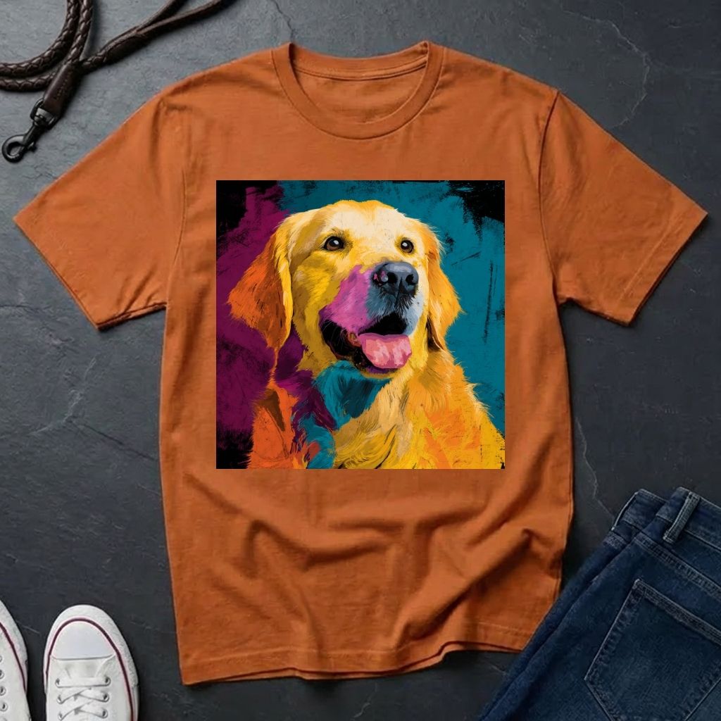 Golden Retriever Graphic Pop Art Tee - Comfort Colors 1717