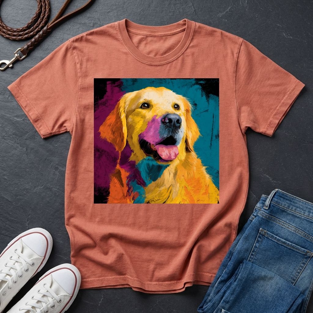 Golden Retriever Graphic Pop Art Tee - Comfort Colors 1717