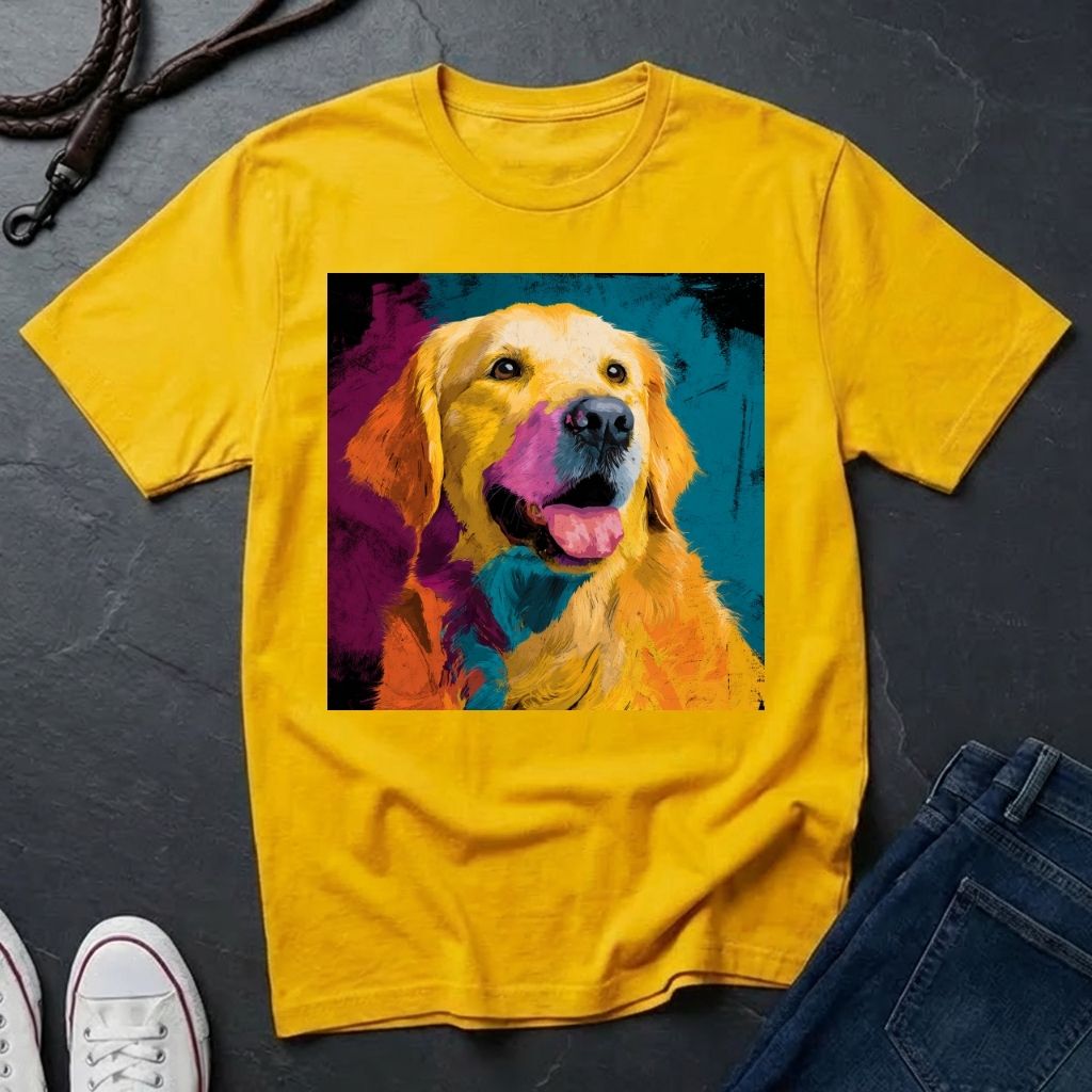 Golden Retriever Graphic Pop Art Tee - Comfort Colors 1717