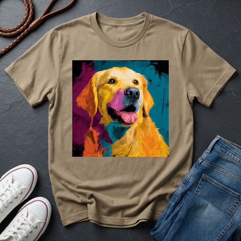 Golden Retriever Graphic Pop Art Tee - Comfort Colors 1717