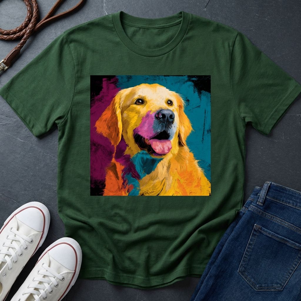 Golden Retriever Graphic Pop Art Tee - Comfort Colors 1717