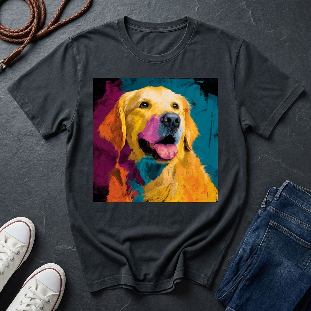 Golden Retriever Graphic Pop Art Tee - Comfort Colors 1717