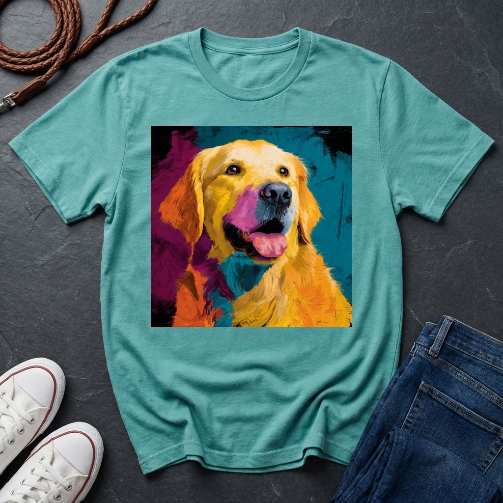 Golden Retriever Graphic Pop Art Tee - Comfort Colors 1717