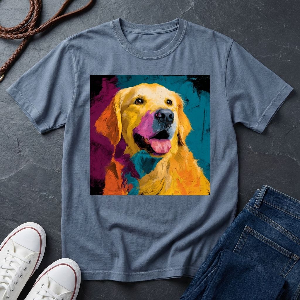 Golden Retriever Graphic Pop Art Tee - Comfort Colors 1717