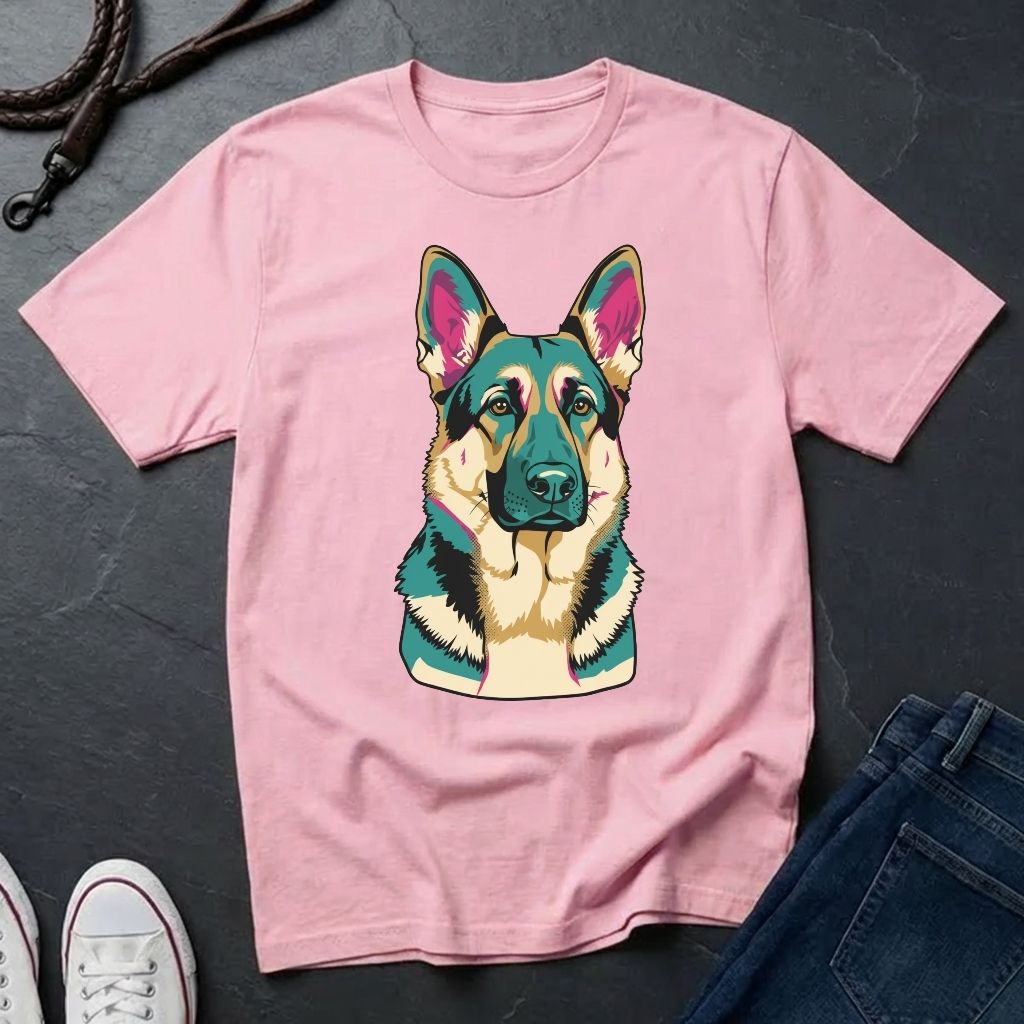 German Shepherd "Guardian" Graphic Pop Art Tee - Comfort Colors 1717