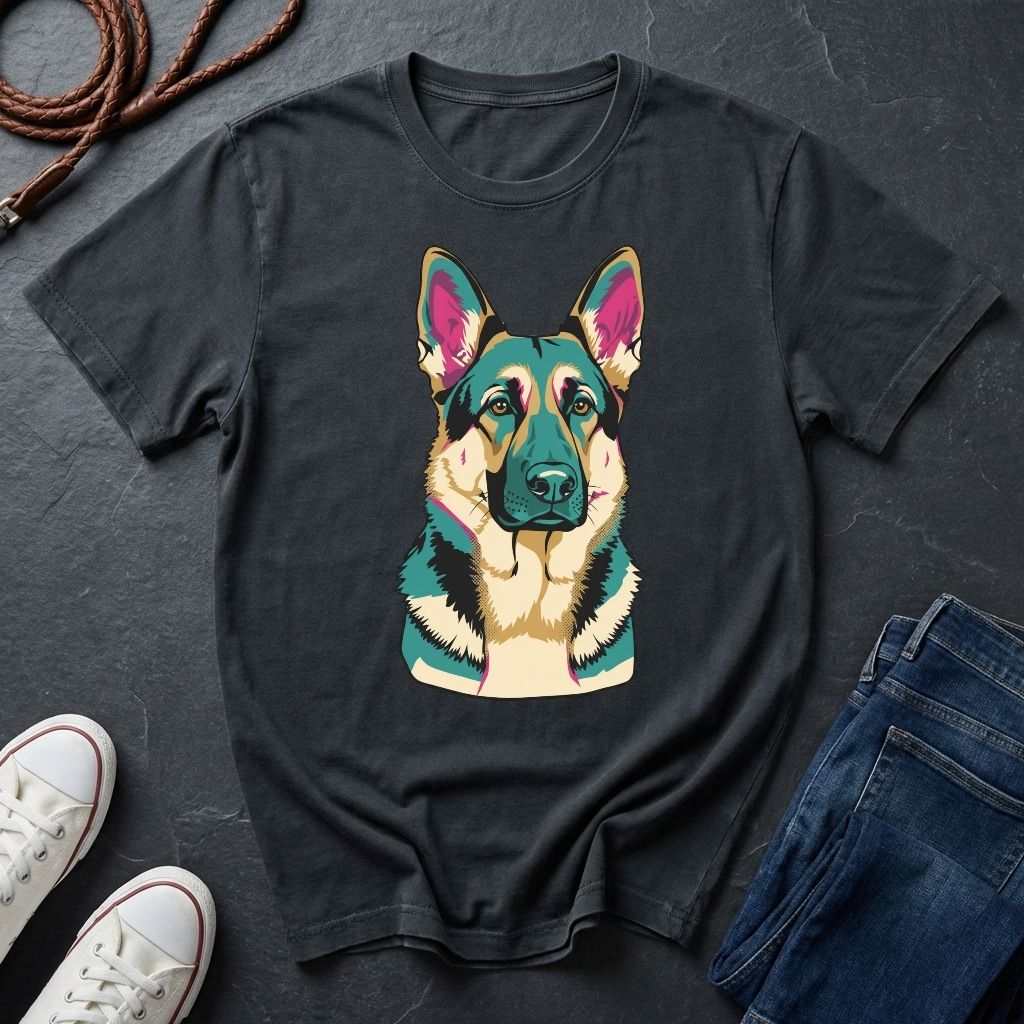 German Shepherd "Guardian" Graphic Pop Art Tee - Comfort Colors 1717