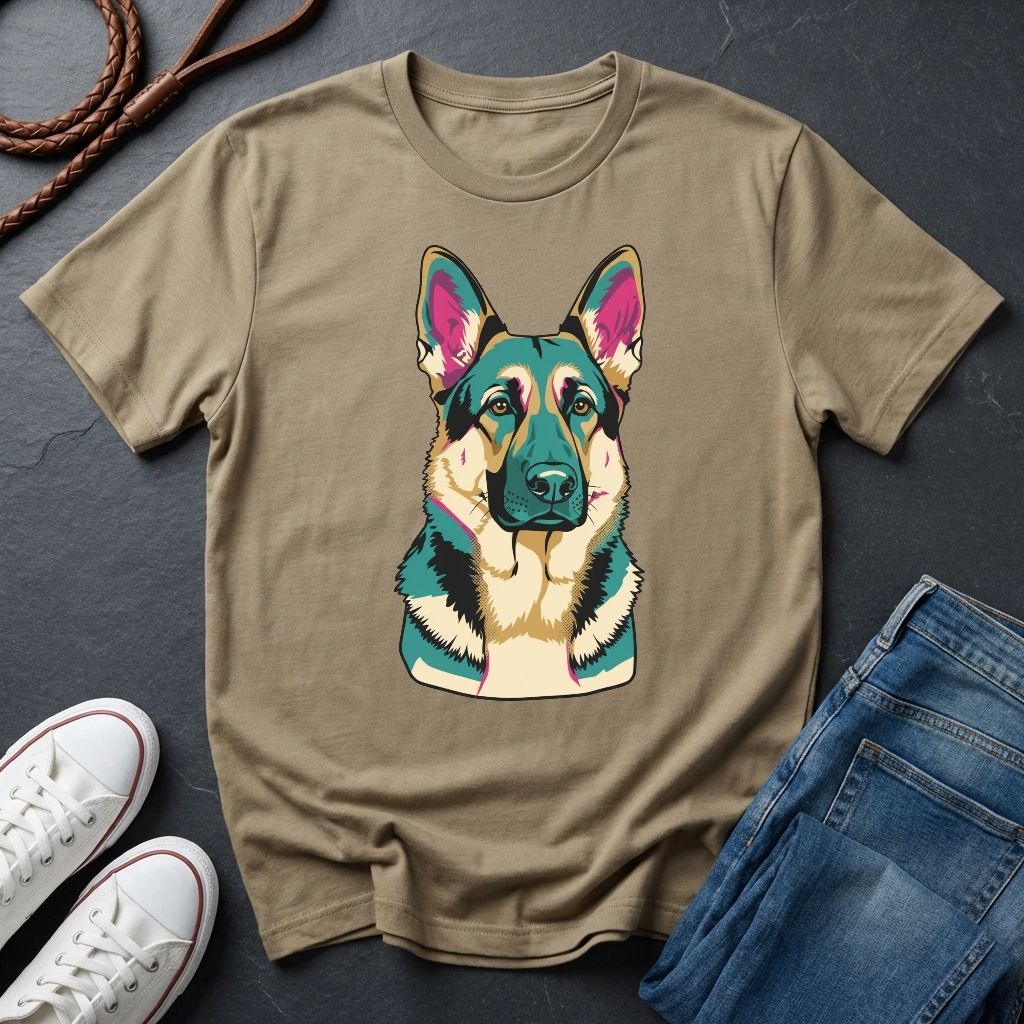 German Shepherd "Guardian" Graphic Pop Art Tee - Comfort Colors 1717