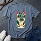German Shepherd "Guardian" Graphic Pop Art Tee - Comfort Colors 1717