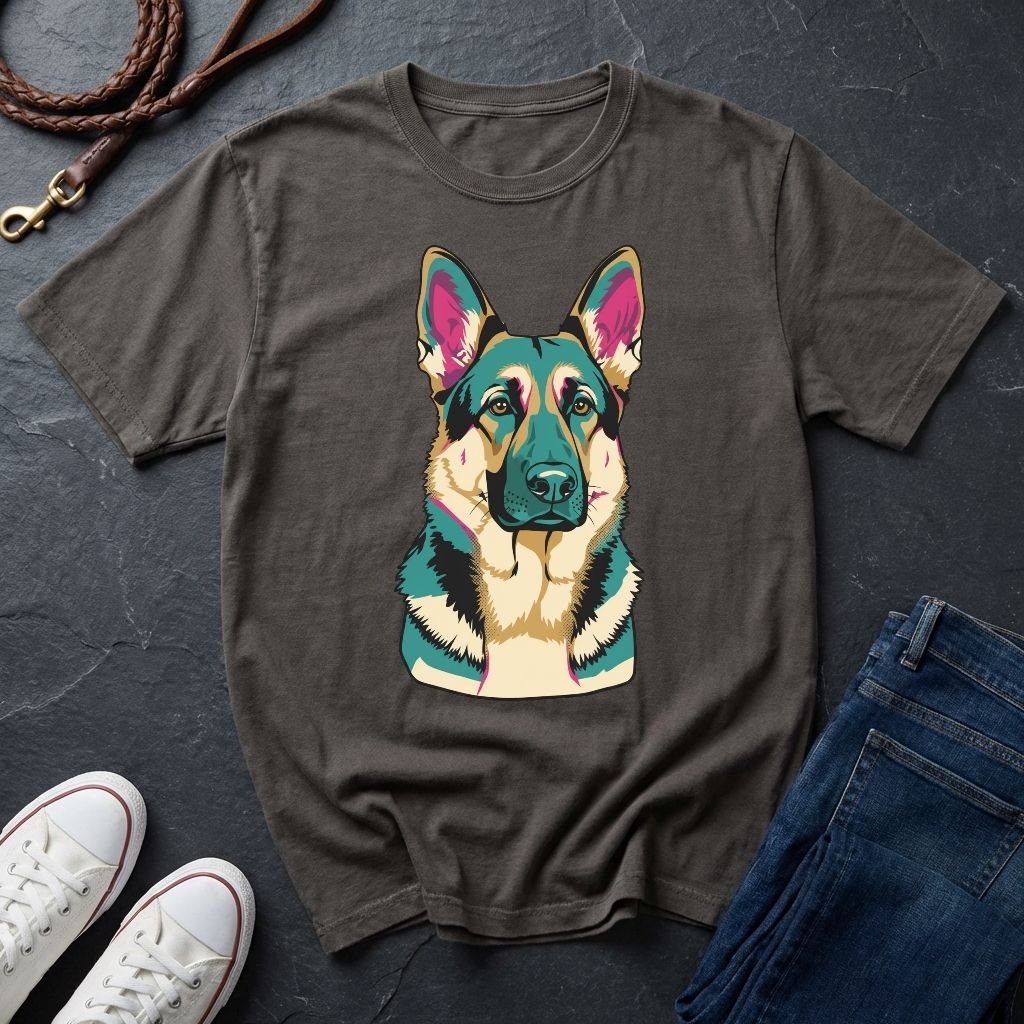 German Shepherd "Guardian" Graphic Pop Art Tee - Comfort Colors 1717